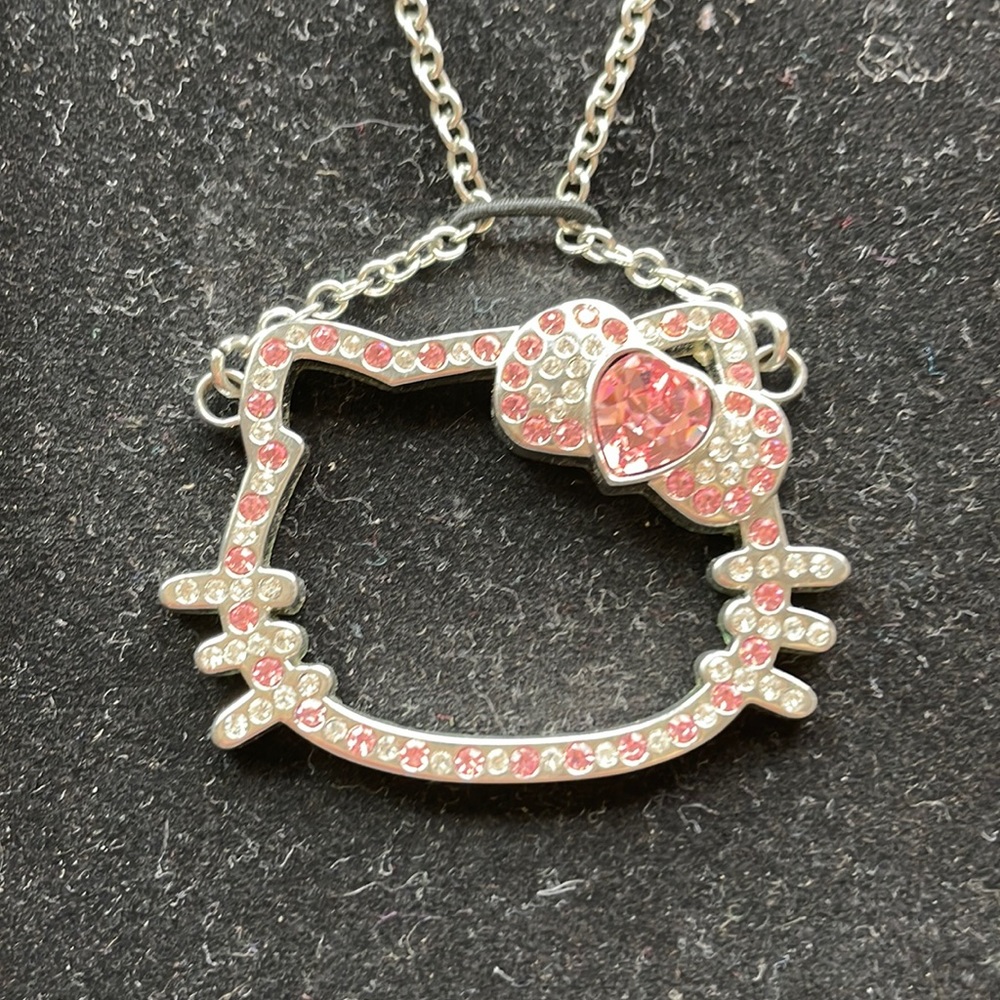 swarovski crystal hello kitty necklace